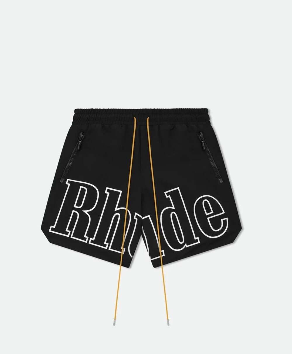 RHUDE Logo Shorts Authentic Black Men's Sz L